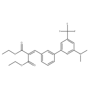 2-[3-(6-Dimethylamino-4-trifluoromethyl-pyridin-2-yl)-benzylidene]-malonic acid diethyl ester结构式