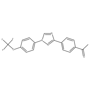 1-(4-(1-(4-(trifluoromethoxy)phenyl)-1H-1,2,4-triazol-3-yl)phenyl)ethanone结构式