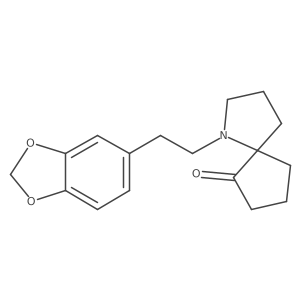 1-[2-(1,3-Benzodioxol-5-yl)ethyl]-1-azaspiro[4.4]nonan-9-one Structure