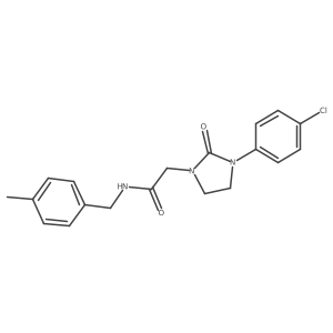 2-(3-(4-chlorophenyl)-2-oxoimidazolidin-1-yl)-N-(4-methylbenzyl)acetamide Structure