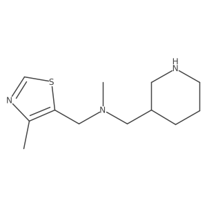 3-Piperidinemethanamine, N-methyl-N-[(4-methyl-5-thiazolyl)methyl]-结构式
