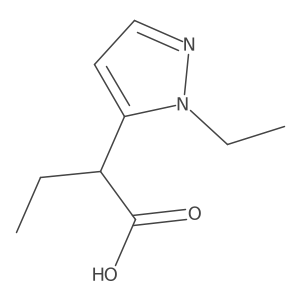 2-(1-Ethyl-1h-pyrazol-5-yl)butanoic acid结构式