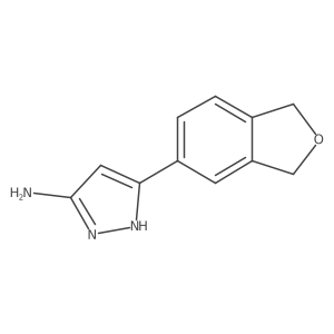 3-(1,3-dihydro-2-benzofuran-5-yl)-1H-pyrazol-5-amine结构式