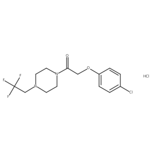 2-(4-Chlorophenoxy)-1-(4-(2,2,2-trifluoroethyl)piperazin-1-yl)ethanone hydrochloride Structure