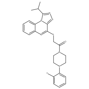 1-(4-(2-Fluorophenyl)piperazin-1-yl)-2-((1-isopropyl-[1,2,4]triazolo[4,3-a]quinoxalin-4-yl)thio)ethanone Structure