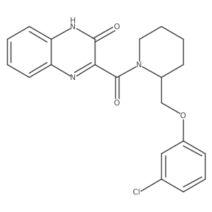 3-[[2-[(3-Chlorophenoxy)methyl]-1-piperidinyl]carbonyl]-2(1h)-quinoxalinone Structure