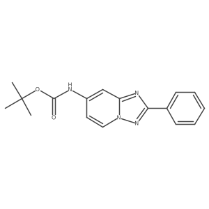 (2-Phenyl-[1,2,4]triazolo[1,5-a]pyridin-7-yl)-carbamic acid tert-butyl ester结构式