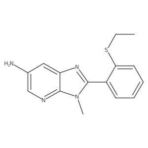 6-amino-2-(2-ethylsulfanylphenyl)-3-methyl-3H-imidazo[4,5-b]pyridine结构式