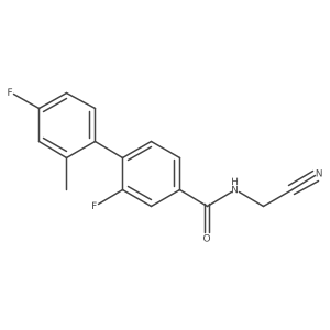 N-(Cyanomethyl)-3-fluoro-4-(4-fluoro-2-methylphenyl)benzamide结构式