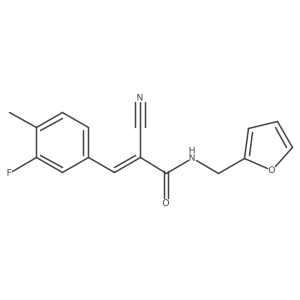 (Z)-2-Cyano-3-(3-fluoro-4-methylphenyl)-N-(furan-2-ylmethyl)prop-2-enamide Structure