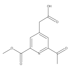 [2-Acetyl-6-(methoxycarbonyl)pyridin-4-YL]acetic acid结构式