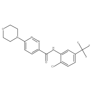 N-(2-chloro-5-(trifluoromethyl)phenyl)-6-morpholinopyridazine-3-carboxamide结构式