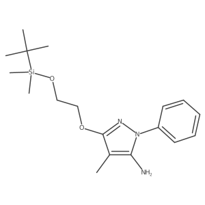 3-(2-((Tert-butyldimethylsilyl)oxy)ethoxy)-4-methyl-1-phenyl-1H-pyrazol-5-amine Structure