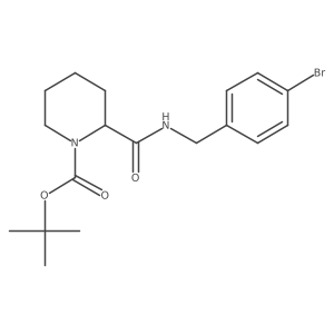 tert-Butyl 2-((4-bromobenzyl)carbamoyl)piperidine-1-carboxylate结构式
