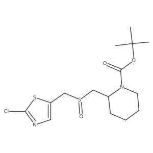 tert-Butyl 2-((((2-chlorothiazol-5-yl)methyl)sulfinyl)methyl)piperidine-1-carboxylate结构式