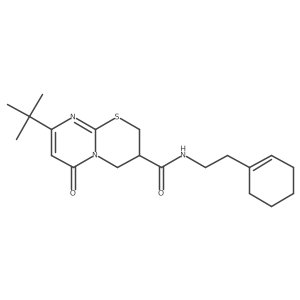 8-(tert-butyl)-N-(2-(cyclohex-1-en-1-yl)ethyl)-6-oxo-2,3,4,6-tetrahydropyrimido[2,1-b][1,3]thiazine-3-carboxamide Structure