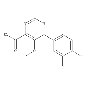 6-(3,4-Dichlorophenyl)-5-methoxypyrimidine-4-carboxylic acid结构式