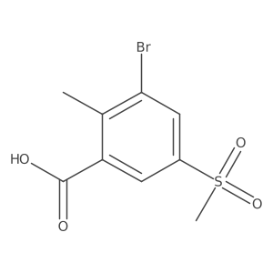 3-Bromo-5-methanesulfonyl-2-methylbenzoic acid结构式