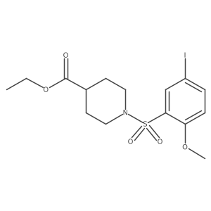 Ethyl 1-(5-iodo-2-methoxybenzenesulfonyl)piperidine-4-carboxylate Structure