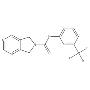 N-(3-(trifluoromethyl)phenyl)-5H-pyrrolo[3,4-d]pyrimidine-6(7H)-carboxamide结构式