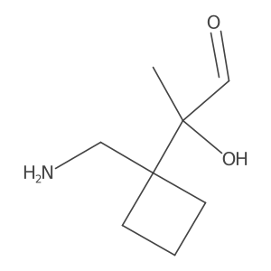 2-[1-(Aminomethyl)cyclobutyl]-2-hydroxypropanal结构式