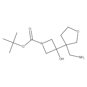 Tert-butyl 3-[3-(aminomethyl)oxolan-3-yl]-3-hydroxyazetidine-1-carboxylate Structure