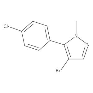 4-bromo-5-(4-chlorophenyl)-1-methyl-1H-pyrazole Structure