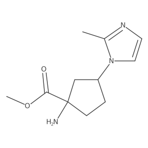Methyl 1-amino-3-(2-methyl-1h-imidazol-1-yl)cyclopentane-1-carboxylate结构式