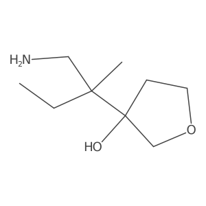 3-(1-Amino-2-methylbutan-2-yl)oxolan-3-ol结构式
