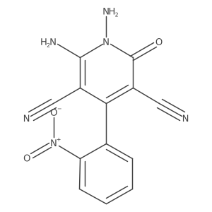 1,6-Diamino-4-(2-nitrophenyl)-2-oxo-1,2-dihydropyridine-3,5-dicarbonitrile结构式