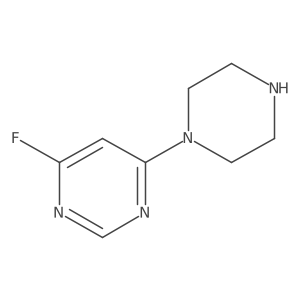 4-Fluoro-6-(piperazin-1-yl)pyrimidine结构式