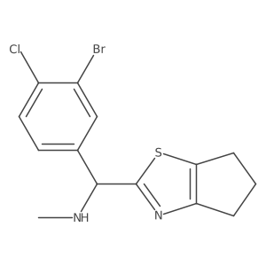 4H-Cyclopentathiazole-2-methanamine, I+/--(3-bromo-4-chlorophenyl)-5,6-dihydro-N-methyl- Structure
