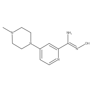 n'-Hydroxy-4-(4-methylpiperazin-1-yl)pyridine-2-carboximidamide结构式