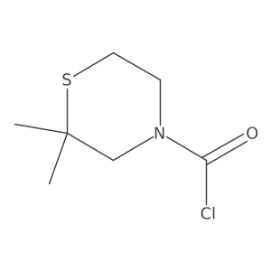 2,2-Dimethylthiomorpholine-4-carbonyl chloride结构式