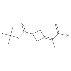 2-Fluoro-2-[1-[(2-methylpropan-2-yl)oxycarbonyl]azetidin-3-ylidene]acetic acid结构式