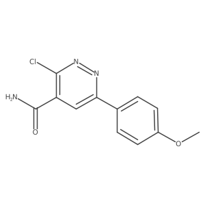 3-Chloro-6-(4-methoxyphenyl)pyridazine-4-carboxamide结构式