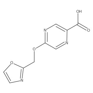 5-(Oxazol-2-ylmethoxy)pyrazine-2-carboxylic acid结构式
