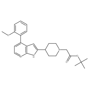1,1-Dimethylethyl 4-[4-(2-methoxyphenyl)-1H-pyrrolo[2,3-b]pyridin-2-yl]-1-piperidineacetate Structure