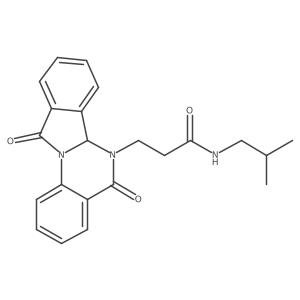 3-(5,11-dioxo-6a,11-dihydroisoindolo[2,1-a]quinazolin-6(5H)-yl)-N-(2-methylpropyl)propanamide Structure