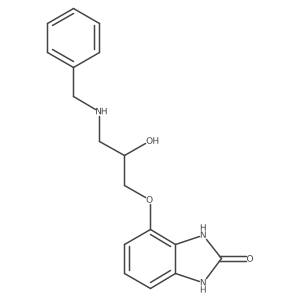2H-Benzimidazol-2-one, 1,3-dihydro-4-[2-hydroxy-3-[(phenylmethyl)amino]propoxy]-, (S)- Structure