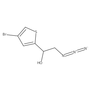 (1r)-2-Azido-1-(4-bromothiophen-2-yl)ethan-1-ol结构式