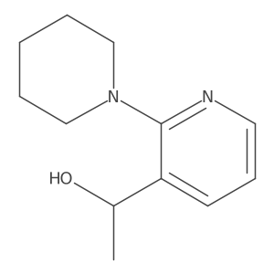 (1S)-1-[2-(piperidin-1-yl)pyridin-3-yl]ethan-1-ol结构式