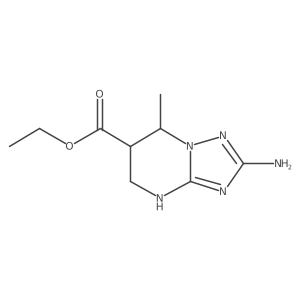 ethyl 2-amino-7-methyl-4H,5H,6H,7H-[1,2,4]triazolo[1,5-a]pyrimidine-6-carboxylate结构式