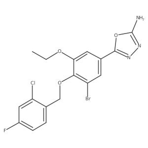 5-(3-Bromo-4-((2-chloro-4-fluorobenzyl)oxy)-5-ethoxyphenyl)-1,3,4-oxadiazol-2-amine结构式