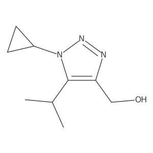 [1-Cyclopropyl-5-(propan-2-yl)-1H-1,2,3-triazol-4-yl]methanol结构式