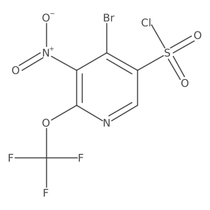 4-Bromo-5-nitro-6-(trifluoromethoxy)pyridine-3-sulfonyl chloride Structure