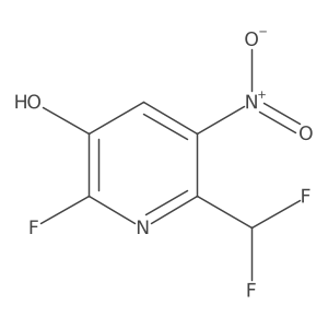 2-(Difluoromethyl)-6-fluoro-5-hydroxy-3-nitropyridine结构式