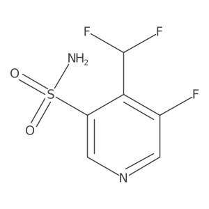 4-(Difluoromethyl)-5-fluoropyridine-3-sulfonamide结构式
