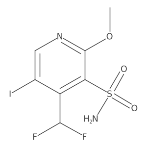 4-(Difluoromethyl)-5-iodo-2-methoxypyridine-3-sulfonamide Structure