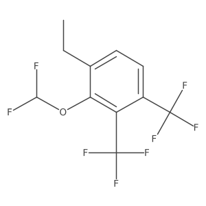 1,2-Bis(trifluoromethyl)-3-(difluoromethoxy)-4-ethylbenzene结构式